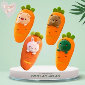 Gấu Bông Trái Cây Cà Rốt Hình Mặt Thú Cưng
