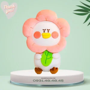 Gấu Bông Vịt Đeo Hoa