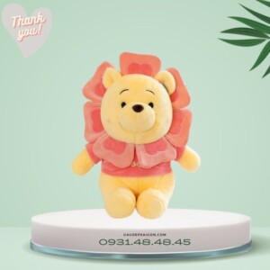 Gấu Bông Pooh Vàng Diabrand Vòng Hoa Siêu Đáng Yêu Cho Bé